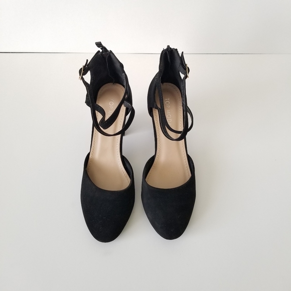 🚫SOLD🚫TOPModa▪︎Suede Chunky Heels - Picture 5 of 11